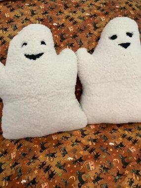 TWO Halloween Ghost pillows NWT SOFT AND CUDDLY